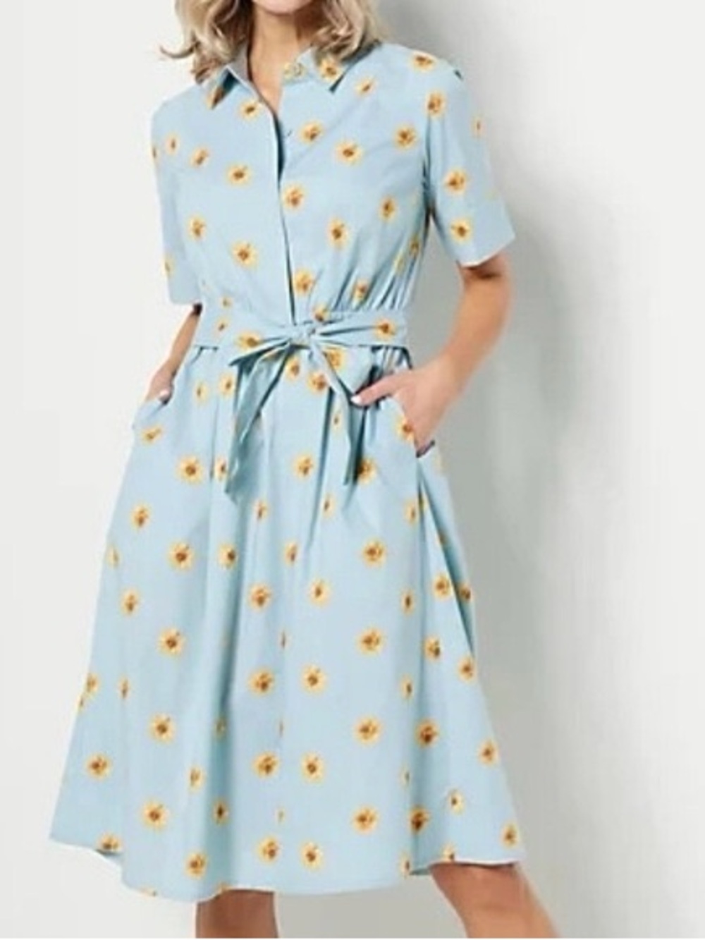 Jason Wu Light Blue Sunflower Midi Dress